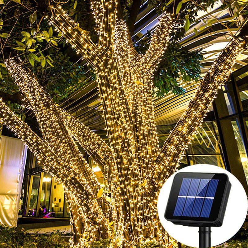 Luces Navidad Panel Solar 200 LED